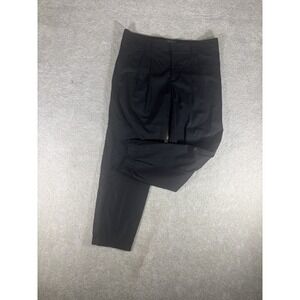 womens vince size 10 black dress pant back cinched‎ cuff Lyocell/cotton Pleated